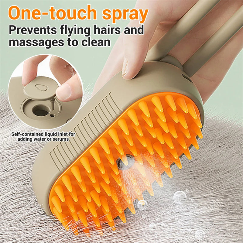 Cat Steam Brush Steamy Dog Brush 3 In 1 Electric Spray Cat Hair Brushes For Massage Pet Grooming Comb Hair Removal Combs Pet