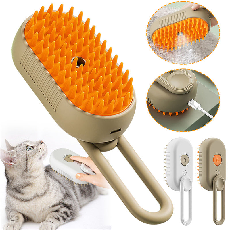 Cat Steam Brush Steamy Dog Brush 3 In 1 Electric Spray Cat Hair Brushes For Massage Pet Grooming Comb Hair Removal Combs Pet